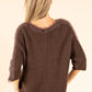 Ribbed Wool-Blend Knit Jumper with Fluffy Trim