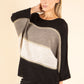 Colourblock Wool Blend Knit Jumper