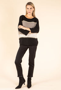 Colourblock Wool Blend Knit Jumper