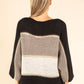 Colourblock Wool Blend Knit Jumper