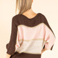Colourblock Wool Blend Knit Jumper