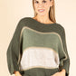 Colourblock Wool Blend Knit Jumper
