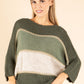 Colourblock Wool Blend Knit Jumper