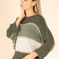 Colourblock Wool Blend Knit Jumper