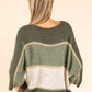 Colourblock Wool Blend Knit Jumper