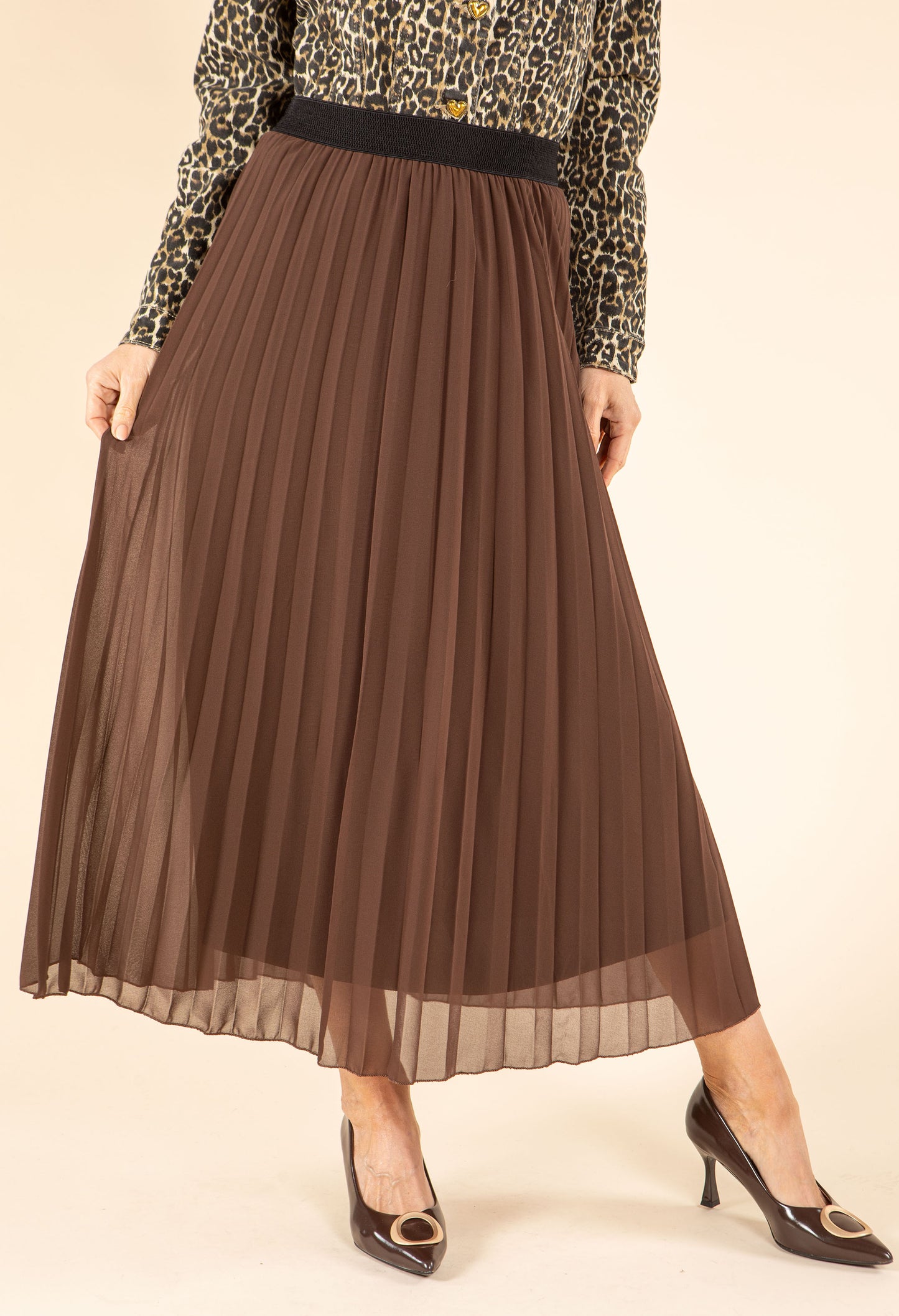 All Over Plissé Chiffon Skirt