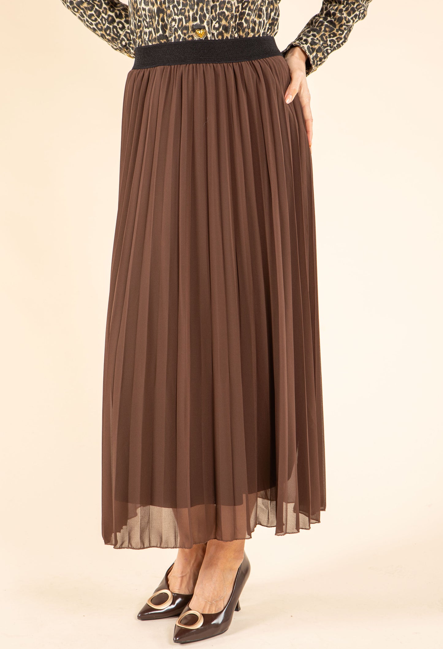 All Over Plissé Chiffon Skirt