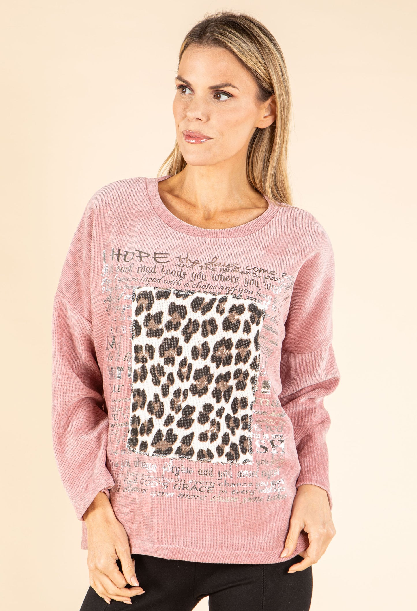Soft Touch Leopard Detail Jumper