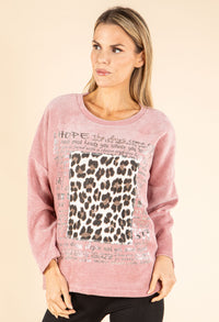 Soft Touch Leopard Detail Jumper