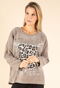 Soft Touch Leopard Detail Jumper