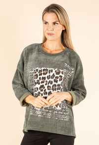 Soft Touch Leopard Detail Jumper