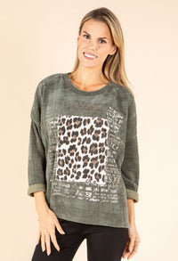 Soft Touch Leopard Detail Jumper