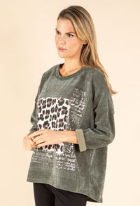 Soft Touch Leopard Detail Jumper