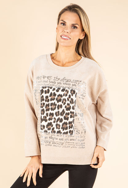 Soft Touch Leopard Detail Jumper
