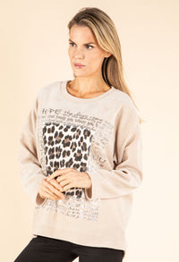 Soft Touch Leopard Detail Jumper
