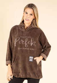 Diamante Soft Touch Longline Hoodie