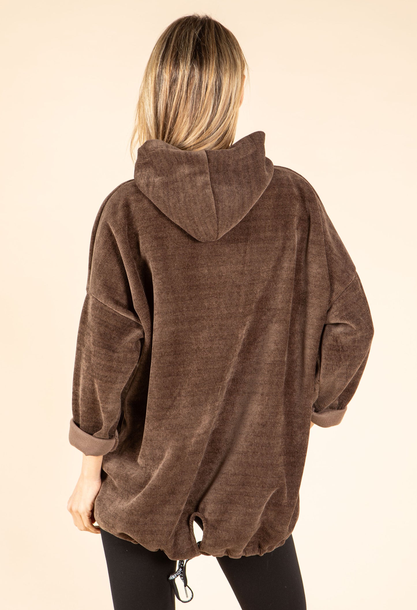 Diamante Soft Touch Longline Hoodie