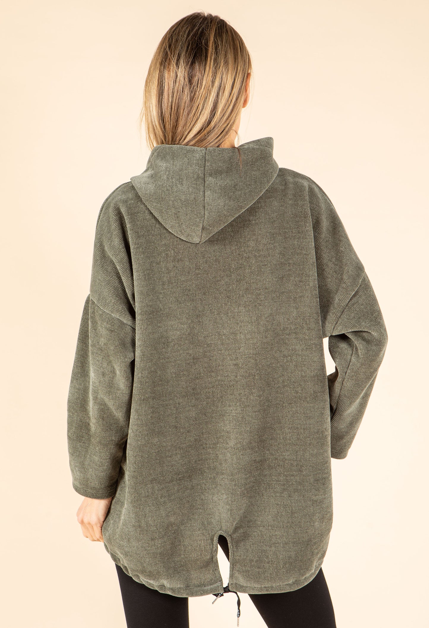 Diamante Soft Touch Longline Hoodie