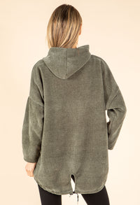 Diamante Soft Touch Longline Hoodie