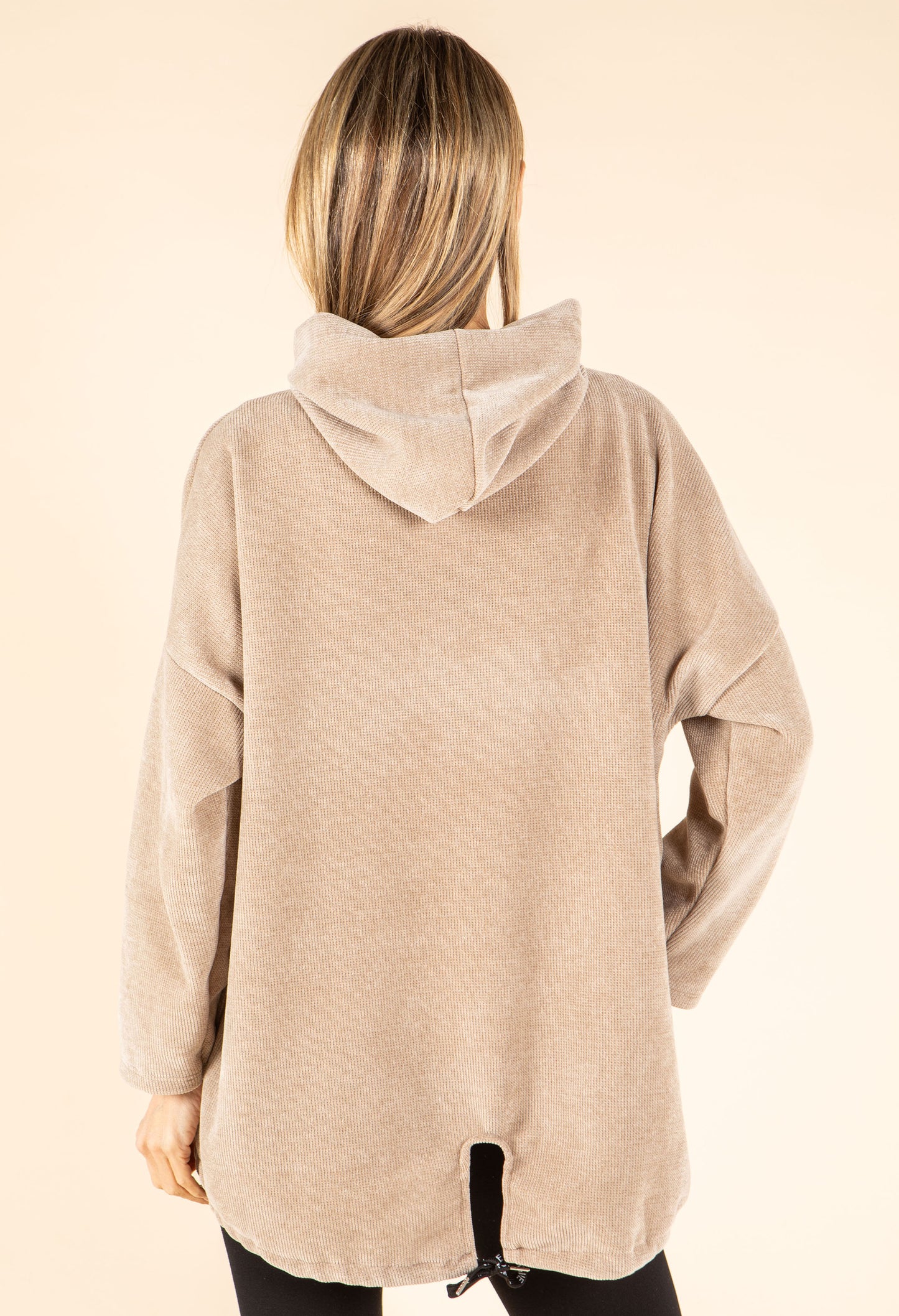 Diamante Soft Touch Longline Hoodie