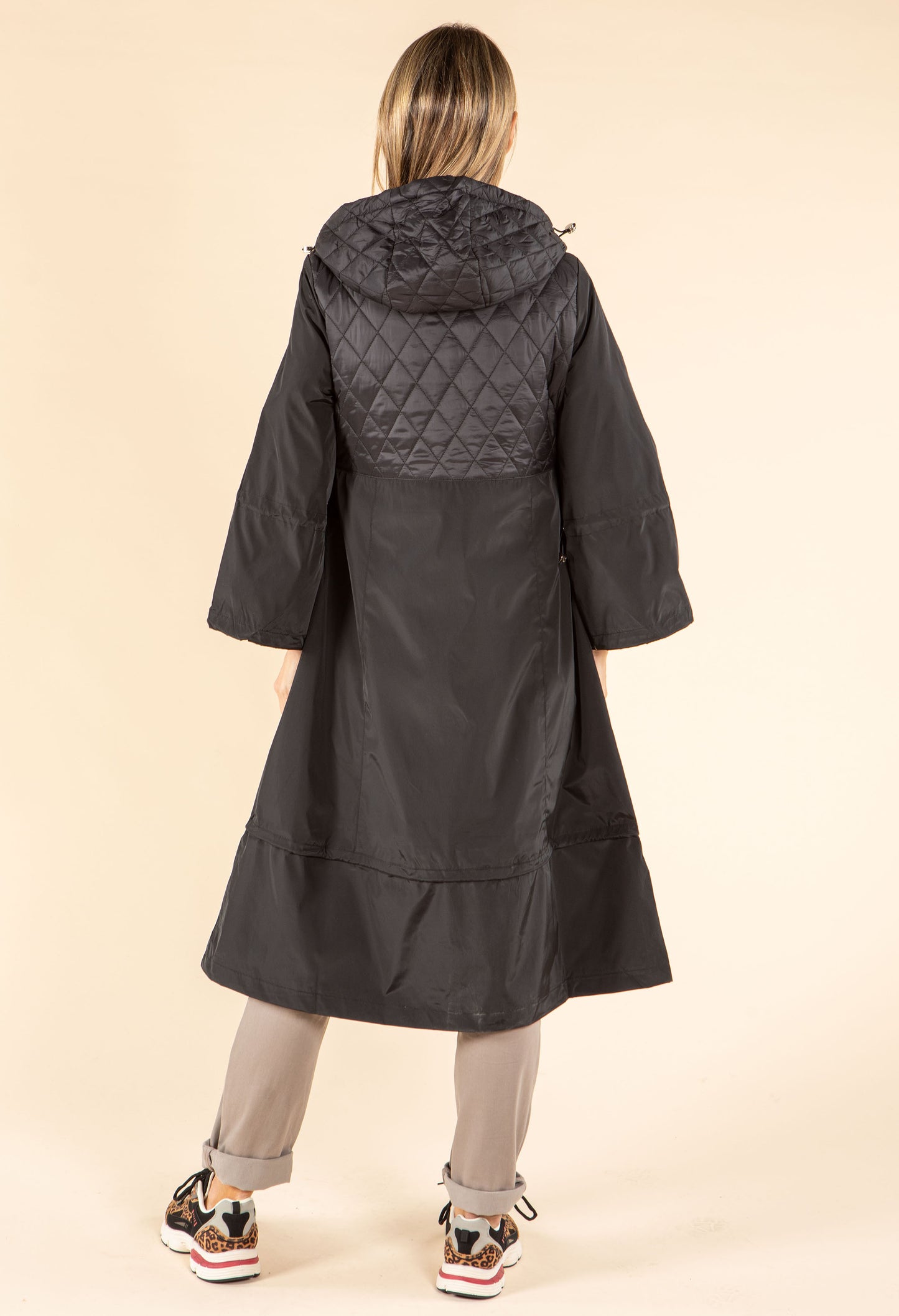 Longline Quilted Rain Coat
