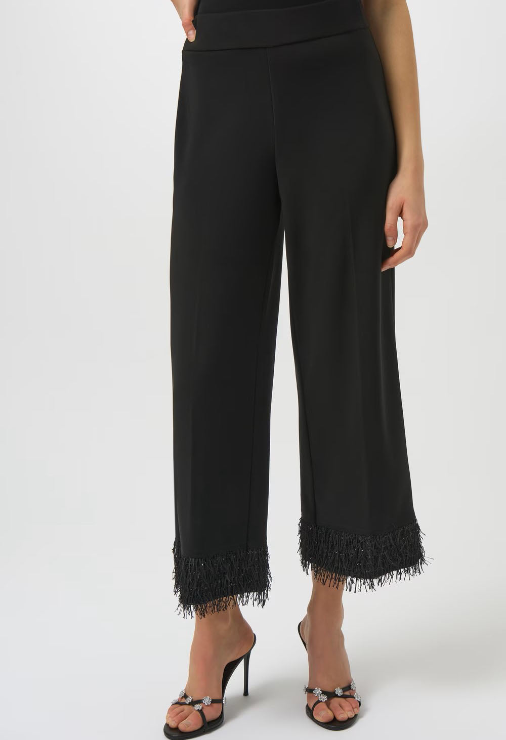 High-waisted Fringe Trousers