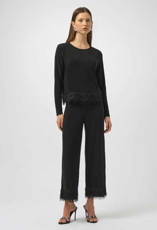 High-waisted Fringe Trousers