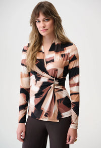 Printed Wrap Style Top