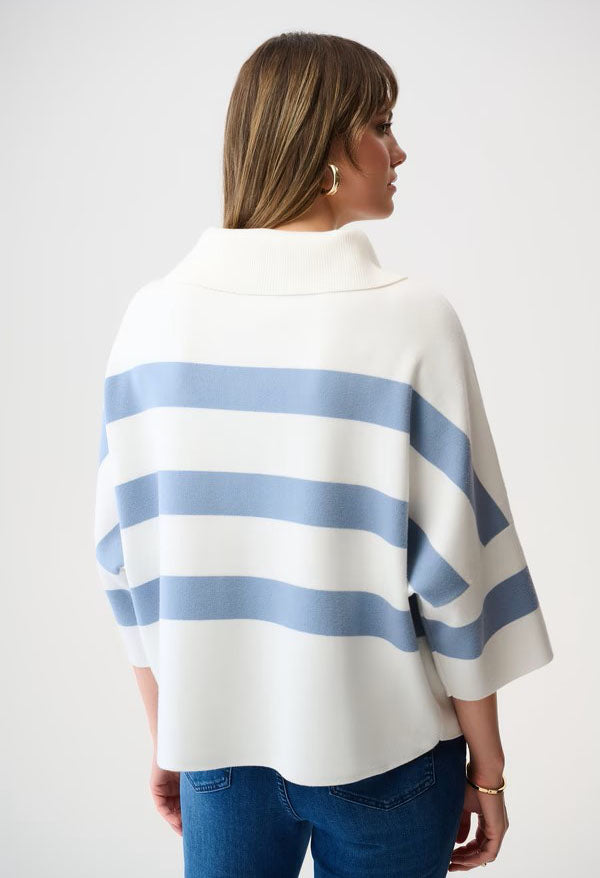 Striped Casual Zipper Top