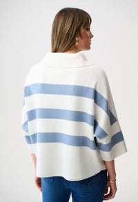 Striped Casual Zipper Top