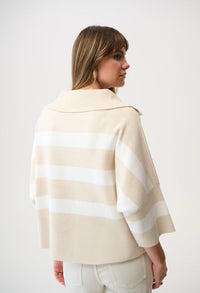 Striped Casual Zipper Top