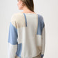 Geometric Boat Neck Pullover