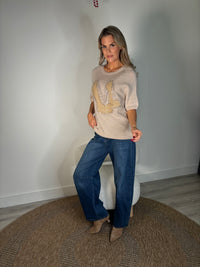 Soft Touch Diamante Knit Jumper