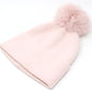 Ribbed Knit Pom Pom Beanie