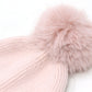Ribbed Knit Pom Pom Beanie
