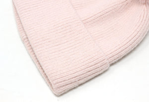 Ribbed Knit Pom Pom Beanie