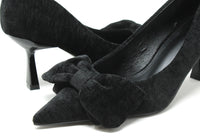 Velvet Bow Heel