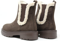 Teddy Trim Chelsea Boots