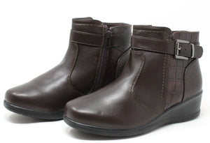 Croc Design Wedge Boot