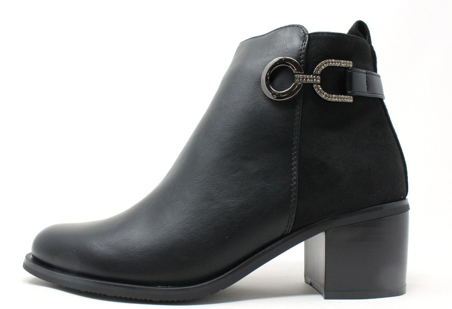 Diamante Buckle Ankle Boot
