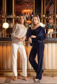 Faux Wrap Velvet Blouse