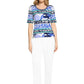 Floral And Stripe Rib Top