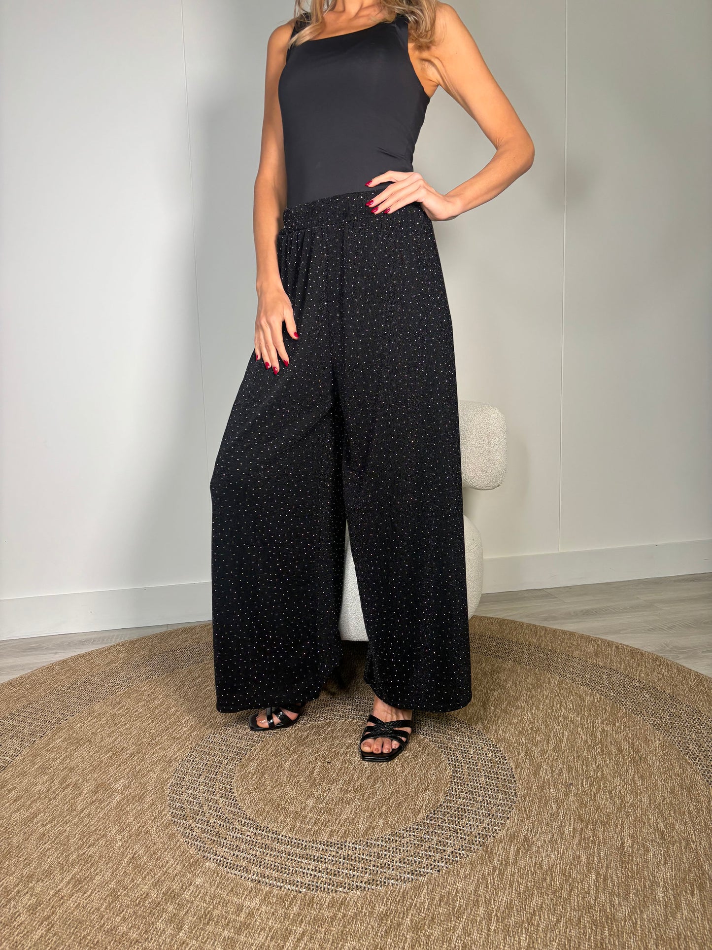Diamante Wide Leg Trousers