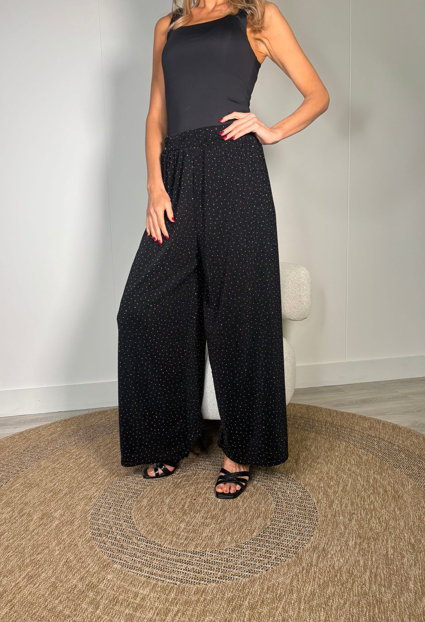 Diamante Wide Leg Trousers