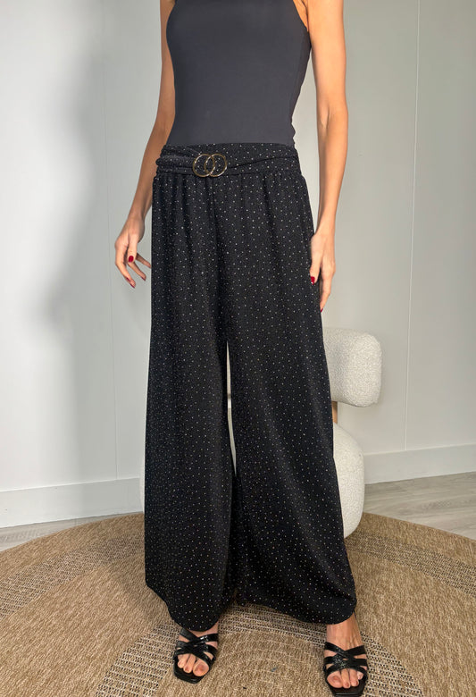 Diamante Gold Buckle Trousers