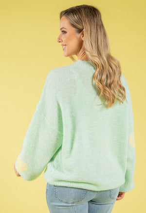 Love Heart Fluffy Knit Jumper