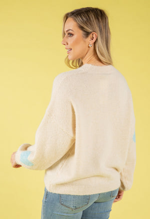 Love Heart Fluffy Knit Jumper