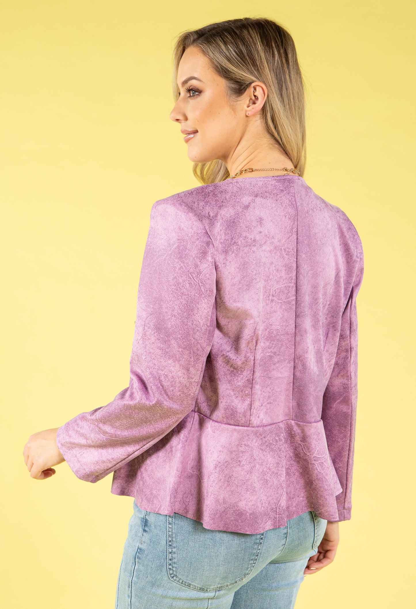 Vintage Leather Peplum Jacket