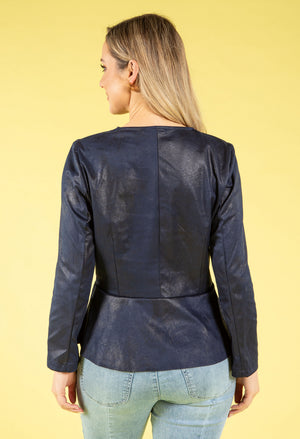Vintage Leather Peplum Jacket