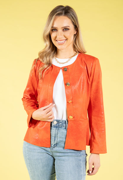 Vintage Leather Peplum Jacket